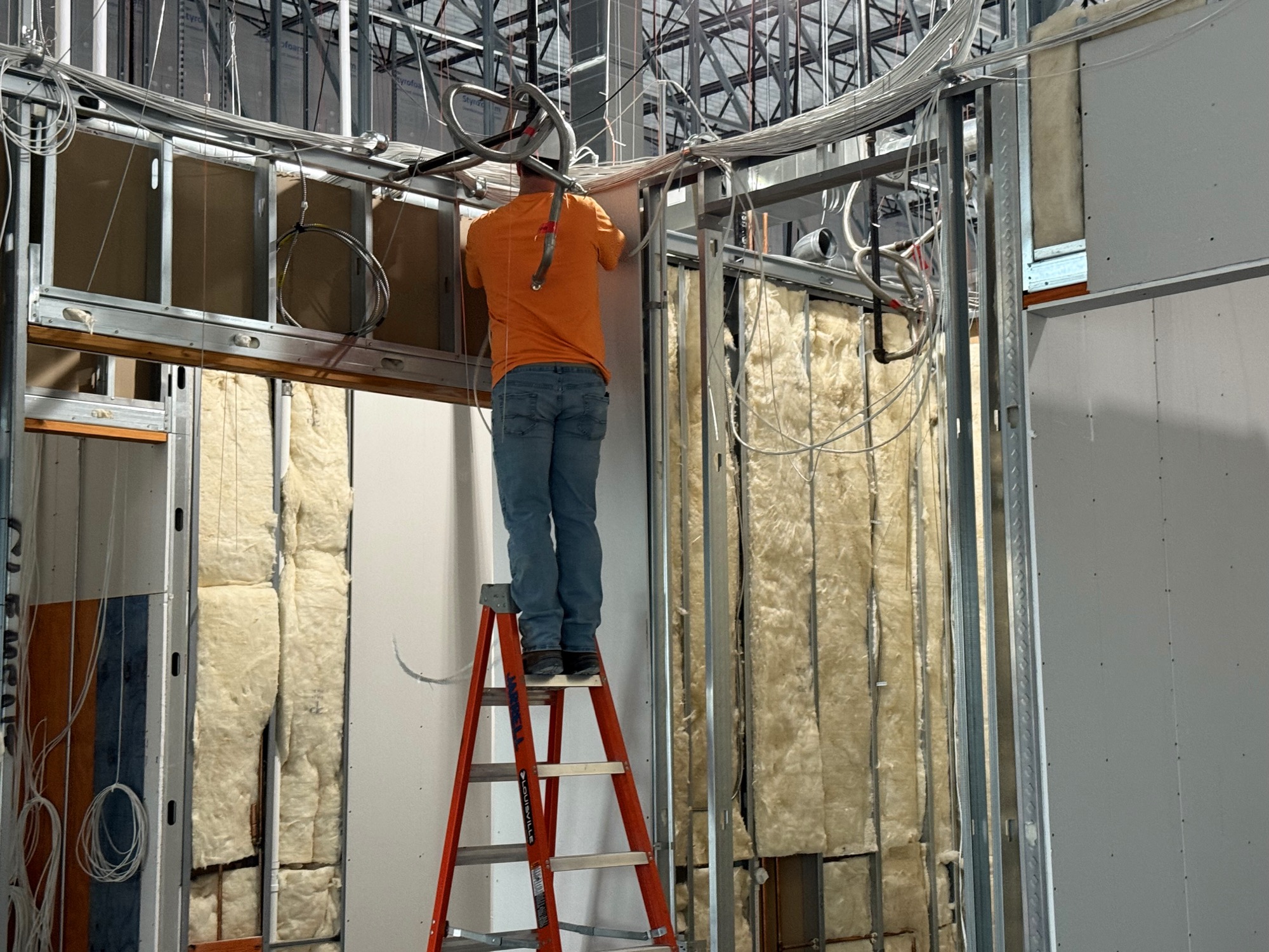 Electrician at work