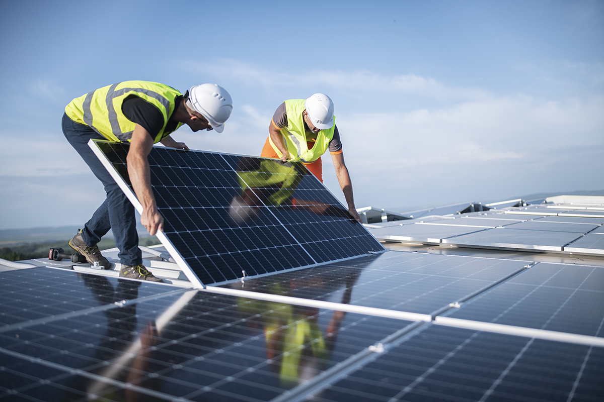Solar panel installation